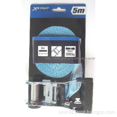 1pk 38mmx5m Ratchet Tie Down 1000kgs GS approved